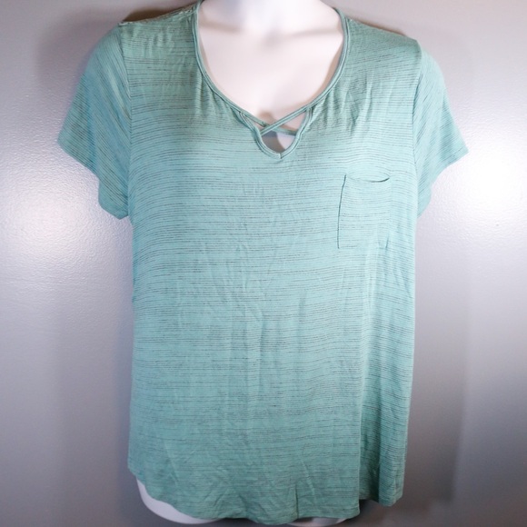 Tru Self Casual Seafoam Green Top - Picture 1 of 10